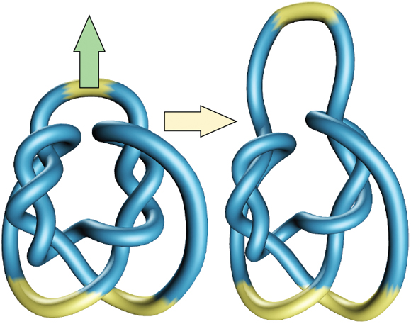 Laplacian surface editing of a knot, with interference handling Laplacian surface editing of a knot, with interference handling