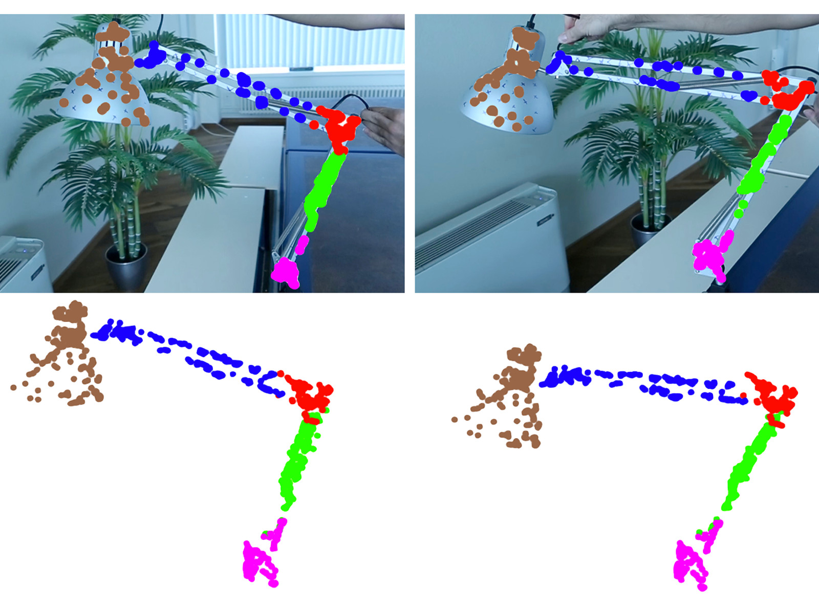 Reconstruction of Articulated Objects from a Moving Camera